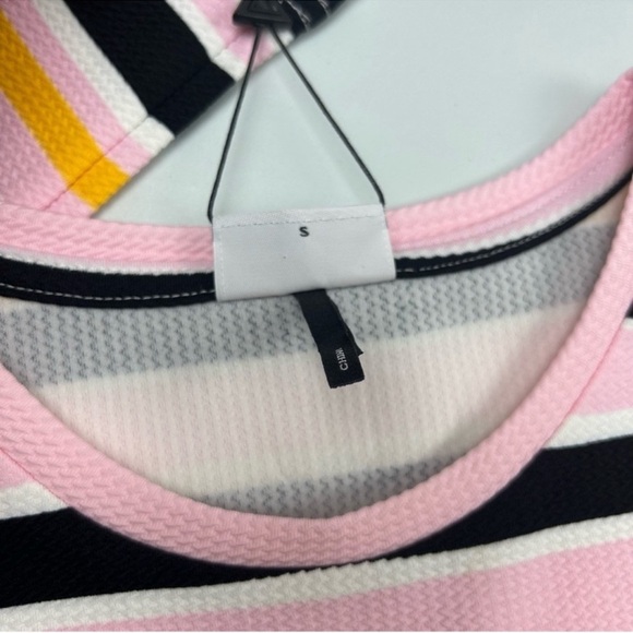 NWT Noisy May Pink & Black Stripe Crew Neck Dress - Picture 8 of 10